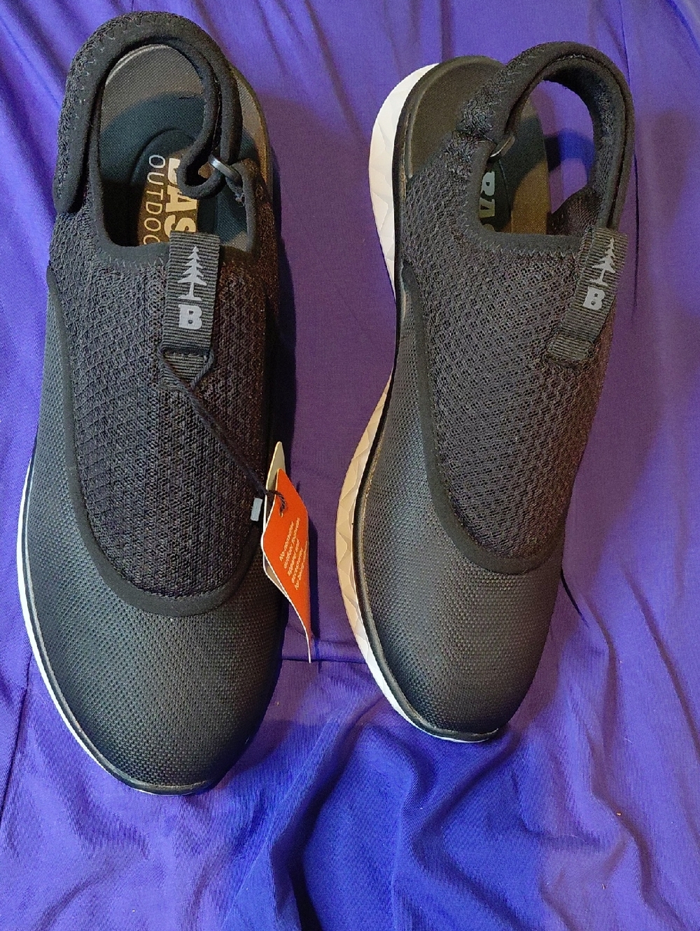 Bass Outdoors Men's Black Slip-On Athletic Sneakers with Cushioned Sole